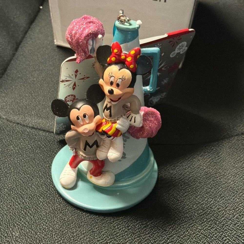 Disney Mickey and Minnie Mouse Cheerleading Ornament